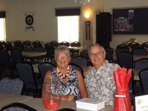 Board member Dan Smith and his wife, Linda, were in charge of selling 50/50 tickets to the crowd.