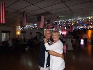 Paul Stevens, head of La Casa's Veterans Club, dances with wife Laura.