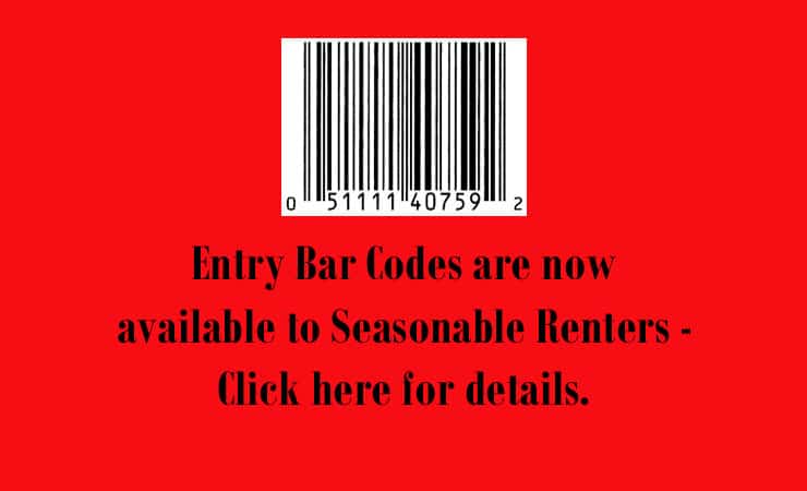 Bar Codes Now Available to Seasonable Renters
