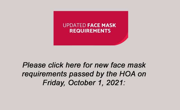 Face Mask Update – October 1, 2021