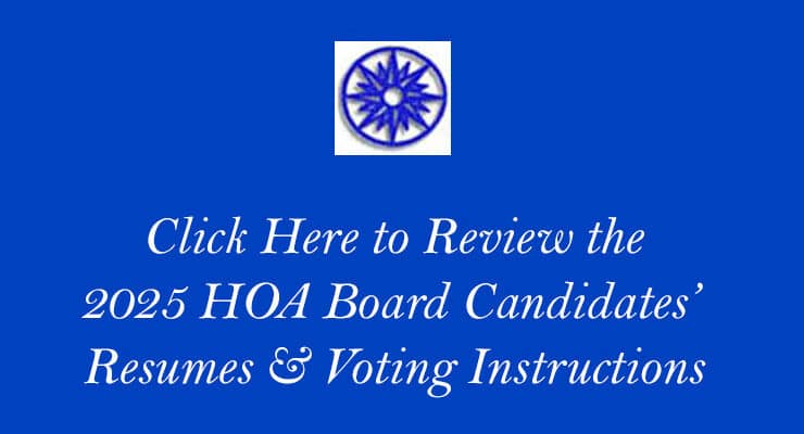 2025 HOA Board Candidates & Voting Information