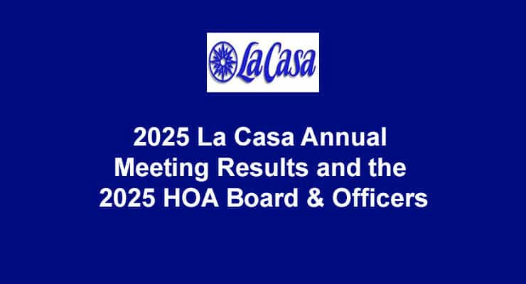 HOA Annual Meeting Voting Results 2025