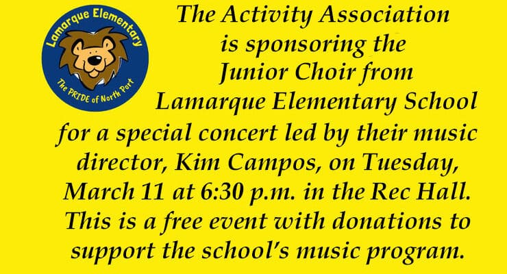 Lamarque School Concert Tuesday, March 11th