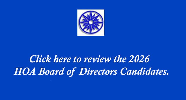 2026 HOA Board Candidates