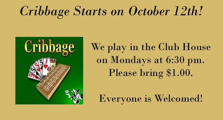 Cribbage begins on October 12th