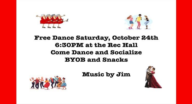 Free Dance – Saturday, October 24!
